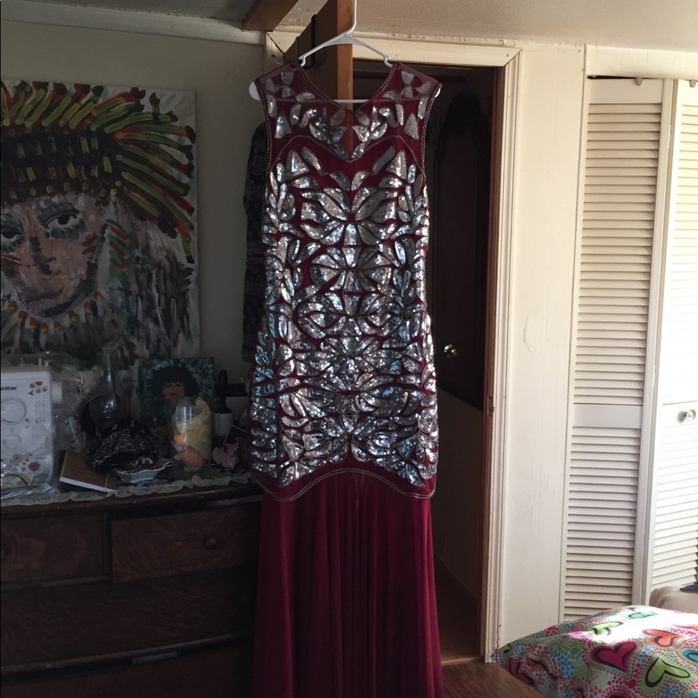 Sequined long gown